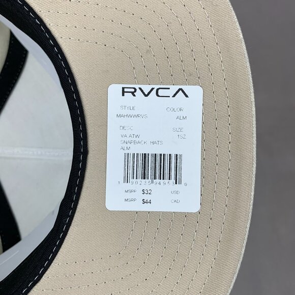 Lot of 3 RVCA Hats Gray Black White Snapback Badge Neo Trucker Mesh One Size - Picture 12 of 12